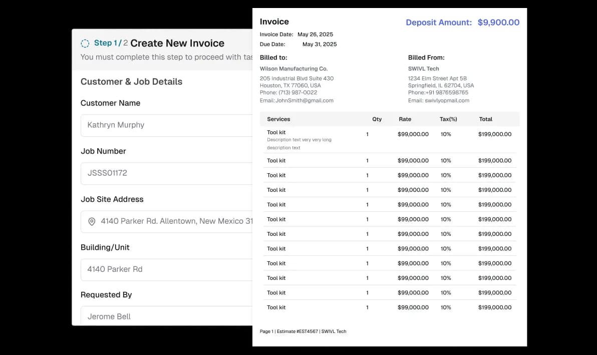 Invoicing feature 1