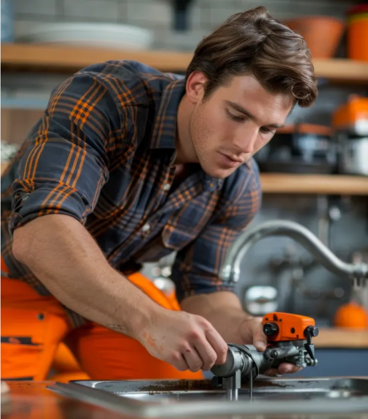 Professional working in workshop